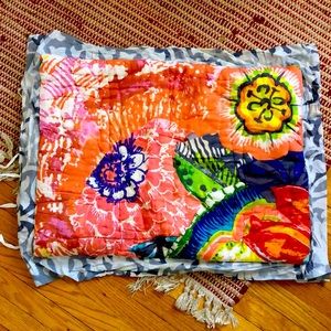 Anthropologie reversible pillow shams - 2 standard and one large square